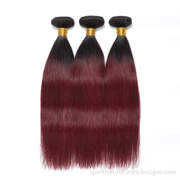 100% human ombre body wave 1b 99j weave red braiding european color brand hair